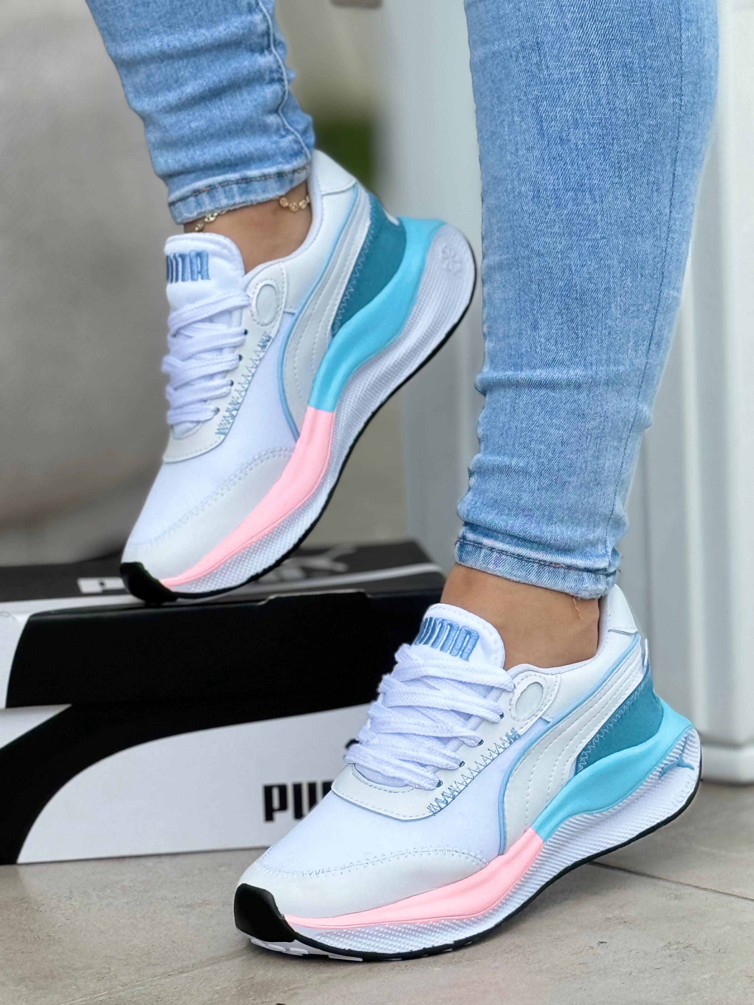 PUMA 020 DAMA BLANCO X FUCSIA